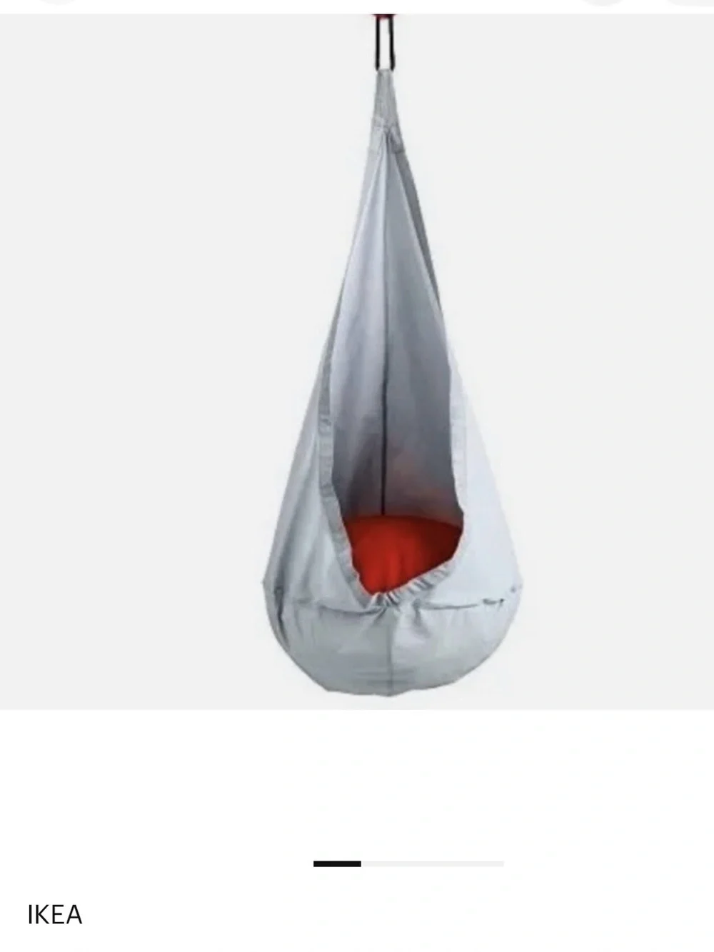 IKEA Ekorre Hanging Swing Kit in grey and Red
